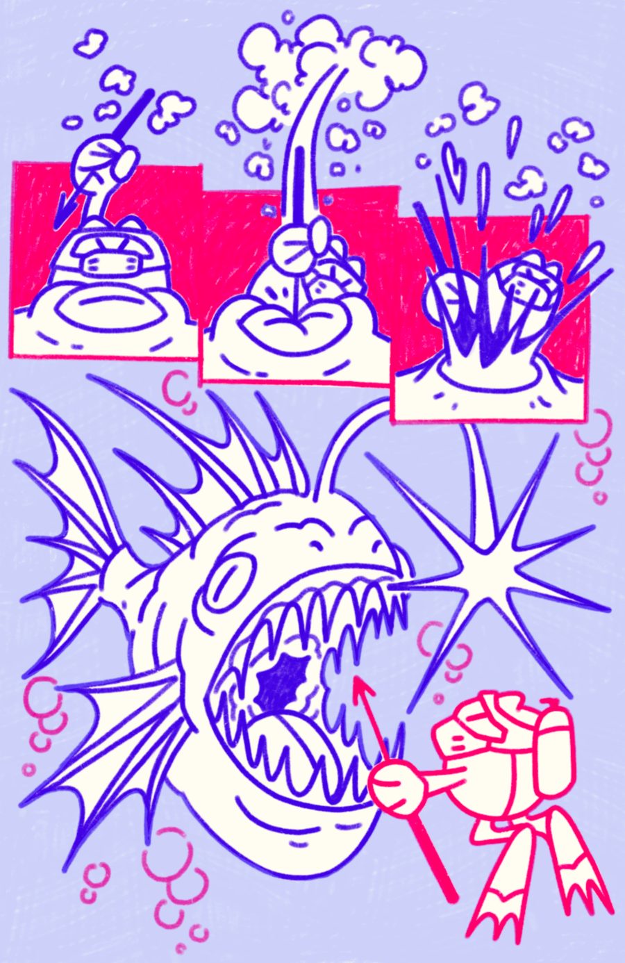 The anglerfish dive