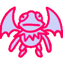 The bat frog flying