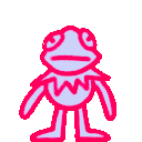The bat frog walking