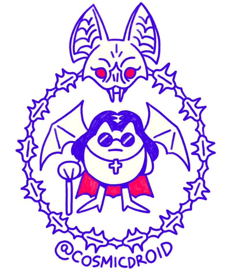 Leap Kill sticker: the vampire in a ring of thorns