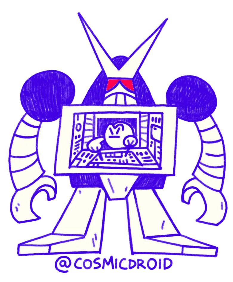 Leap Kill sticker: the robot with a screen